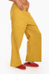 Wide leg pants in cotton with two front patch pockets